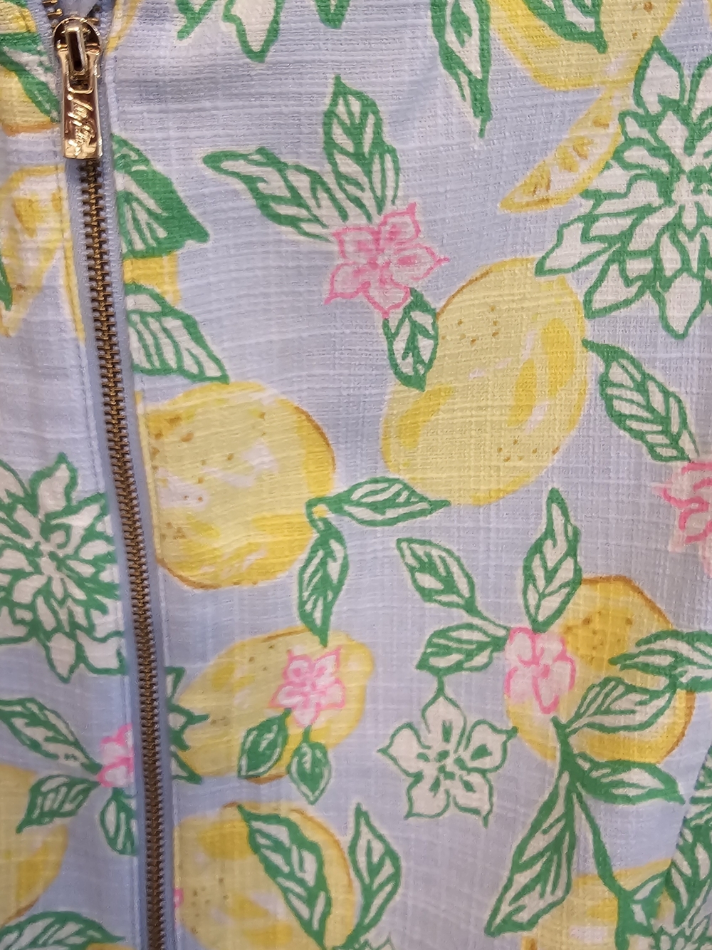 Lilly Pulitzer Lemon Print Shift Dress in Light Blue, Yellow, Green, Pink SZ 14 - Picture 4 of 4
